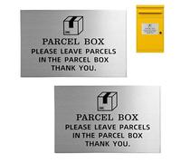 Parcel Box Sign, Parcel Sign, Please Leave Parcels Here Signs 15 x 10 cm, Aluminum Plaqu Parcels Sticker for House Office Outside PLEASE LEAVE PARCELS IN THE PARCEL BOX THANK YOU