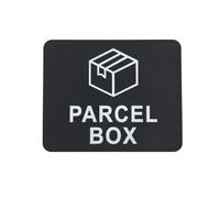 Parcel Box Sign Signs Waterproof Delivery Self Adhesive Acrylic Parcel Box Sticker for House Office No More Lost Goods(Black)