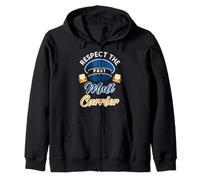 Parcel deliverer RESPECT THE MAIL CARRIER FUNNY Postman Zip Hoodie