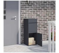 Parcel Drop Box Anthracite Steel 41 x 38 x 103 cm Waterproof Lockable Secure Box