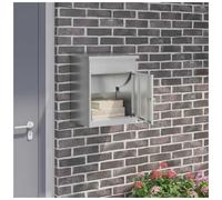 Parcel Drop Box Black Galvanised Steel 47.5x38x59cm Weatherproof Lockable Secure