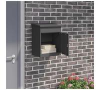 Black Outdoor Parcel Drop Box Lockable Galvanised Steel Delivery Storage Box