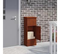 vidaXL Parcel Drop Box Rusty 44.5 x 29 x 110.5 cm Weathering Steel