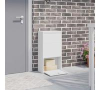 vidaXL Parcel Drop Box with Storage White 44 x 22 x 82 cm Steel