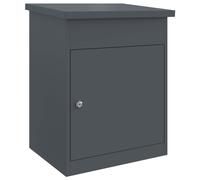 vidaXL Parcel Drop Box with Storage Anthracite 47.5 x 38 x 59 cm Steel, Secure Parcel Box, Waterproof Materials, Contemporary Design, Outdoor Mailbox, Storage Solution for Packages, Garden Decor