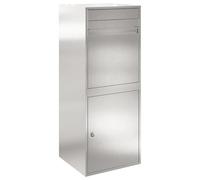 Parcel Drop Box with Storage with Door Weathering Steel Mailbox Outdoor vidaXL