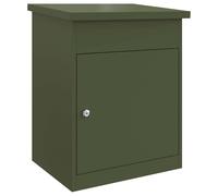 Parcel Drop Box Olive Green Steel 47.5x38x59cm Weatherproof Lockable Outdoor Use