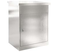 vidaXL Parcel Drop Box Silver 47.5 x 38 x 59 cm Stainless Steel