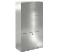 Parcel Drop Box with Storage with Door with Lock Outdoor Mailbox Secure vidaXL