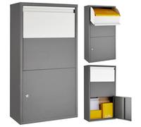 TecTake Post Box Fortress - Parcel Locker With Security Flap, 44 X 22 X 82 Cm - Letterbox, Parcel Drop Box, Freestanding Mailbox