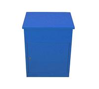 Parcel Post Box Blue Lockable Wall Mounted Secure Large Outdoor Letter Smart Mail Drop Box Weatherproof Galvanised Steel | 5 Keys | 580 x 460 x 360mm