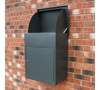 Parcel Post Box Lockable Wall Mounted Secure Large Outdoor Letter