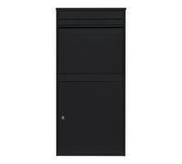 XL Black Steel Lockable Mail Wall Mount Parcel Post Drop Box Letter Package