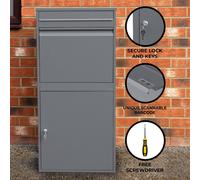 Monstershop Anti-Theft Parcel Post Box XL - Grey