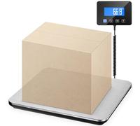 Parcel Scale, High Precision Platform Scales 200 kg/10 g, Stainless Steel Postal Scales with Hold/Tare Function, Wall-Mounted LCD Display, Includes Batteries & Type C, for Packages, Luggage, Warehouse