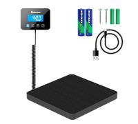 Parcel Scales - 200 kg/10 g - Heavy-Duty & High Accurate Digital Postal Scale with Hold/Tare Function - Perfect for Packages, Luggage, Industrial Use - Battery & Cable Included - Black Mat