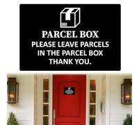 Parcel Sign, Parcel Box Sign, 1PCS Black Please Leave Parcels Here Signs 15 x 10 cm, Aluminum Plaqu Parcels Sticker PLEASE LEAVE PARCELS IN THE PARCEL BOX THANK YOU (Black)