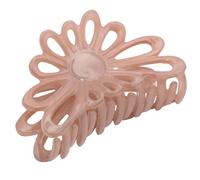 Parcelona French Plume 3" Celluloid No Slip Grip French Covered Spring Jaw Hair Claw Durable Styling Hair Accessories Women Strong Hold Girls Hair Claw Clips, Made in France (Blush Pink)