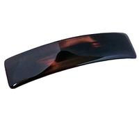 Parcelona French Rectangular Tortoise Shell Large Strong Grip Celluloid Automatic Hair Clip Hair Barrette
