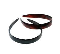 Parcelona Made in France Set of 2 Shell Brown N Black Wide Celluloid Hair Head Band Headband