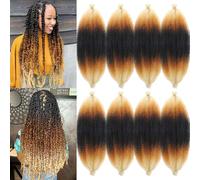 Parceria 76.2 cm Springy Afro Twist Hair 8 Packs Marley Twist Braiding Hair Pre-fluffed Spring Twist Hair Kinky Hair Afro Twist Hair Marley Hair for Faux Locs (76.2 cm (Pack of 8), T1B/27/613#)