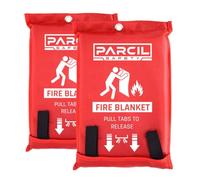 Parcil Distribution Emergency Fire Blanket | Kitchen Fire Blanket UK British Standard | Fireguard Blanket for Home Fire Protection & Home Safety