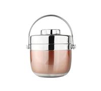 PARCJ Stainless Steel Bento Box Leak-Proof Portable Vacuum Lunch Box Food Storage Container Soup Jar 12 Hours Insulated Thermoses (Color : Small Gold1200ml)