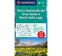 Parco Naz. del Gran Sasso +Aktiv Guide D/I/E (2476): 4in1 Wanderkarte mit Aktiv Guide und Detailkarten inklusive Karte zur offline Verwendung in der KOMPASS-App. Fahrradfahren.