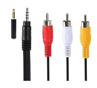Pardarsey 3.5 mm to RCA AV Camcorder Video output Cable,3 RCA Male Plug Stereo Audio Video AUX to 3.5mm Male AV Input Cord Replacement Cable For Smartphones,MP3, Tablets,Speakers,Home Theater 1.5m