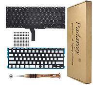 Pardarsey Laptop Black Backlit Keyboard UK Version QWERTY Compatible for MacBook Air A1370 A1465 11 Inch 2011-2015 with 80 PCE Screws + Screwdriver