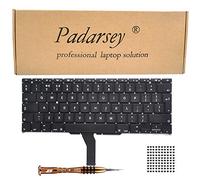 Pardarsey Laptop Black Keyboard UK Version QWERTY Compatible for MacBook Air A1370 A1465 11-Inch 2011-2015 MD711 MD712 MD223 MD224 MC968 MC969 with 80 PCE Screws + Screwdriver
