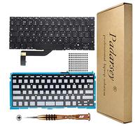 Pardarsey New Replacement UK Layout Backlit Keyboard Compatible For Macbook Pro 15" A1398 2013 2014 2015 Retina W/Screws With 80pcs screws + Screwdriver