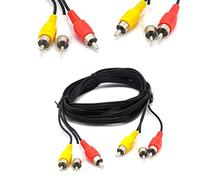 Pardarsey RCA 5FT Audio/Video Composite Cable DVD/VCR/SAT Yellow/White/red connectors 3 Male to 3 Male