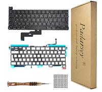 Pardarsey Replacement Backlight Backlit UK Layout Keyboard Compatible with MacBook Pro 13" A2338 2020 2022 Keyboard US Layout with Keyboard Screws and Screwdriver