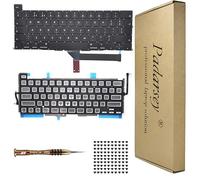 Pardarsey Replacement Backlight Backlit UK Layout Keyboard Compatible with MacBook Pro 16 inch with Touch Bar A2141 Released 2019 UK Layout+Keyboard Screws+Screwdriver
