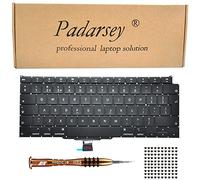 Pardarsey Replacement UK Layout Keyboard Black Compatible for MacBook 12" inch A1534 MacBook9,1 MacBook10,1 Early 2016 2017 Year with 80 PCE Screws+Screwdriver