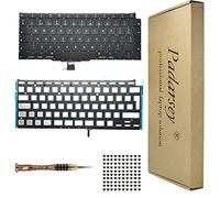 Pardarsey Replacement UK Layout Keyboard Compatible for MacBook 12" inch MacBook8,1 Retina A1534 MF855LL/A MF865LL/A MJY42LL/A MJY32LL/A MK4N2LL/A MK4M2LL/A Early 2015 with 80 PCE Screws+Screwdriver