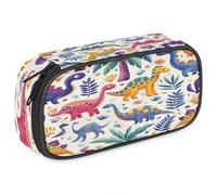 Pardick Pencil Case，Dinosaurs Cute Big Capacity Pencil Pouch Coin Pouch Stationery Organizer For Teen School