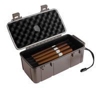 Pardo Cigar Travel Humidors with Built-in Humidifier Disc - Holds up to 15 Cigars - Airtight, Waterproof, Portable & Durable Humidor Cigar Box - Cigar Accessories Ideal Valentines Day Gifts for Him