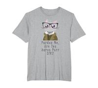 Pardon Me are You Aaron Purr Sir? Hamilton Cat T-Shirt, Men's Big and Tall, Heather Grey, 2X Tall