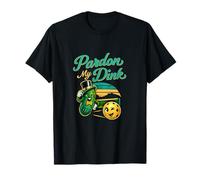 Pardon My Dink Retro Pickleball Pickle Top Hat T-Shirt