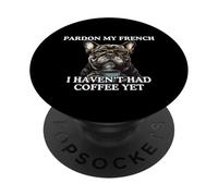 Pardon My French Funny French Bulldog Coffee PopSockets Adhesive PopGrip