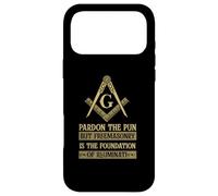 Pardon The Pun But Freemasonry - Masonic Freemason Case for iPhone 17 Pro Max