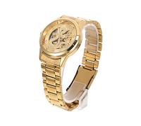 PAREKS 2pcs Men's Watch Water Proof Watch Automatic Mens Watch Boderry Watches for Men Handwatch for Men (Color : Golden, Size : Medium)