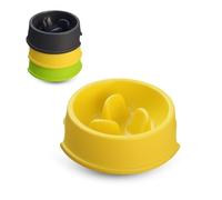 PARENCE. - Anti Slime Bowl for Dogs and Cats - 1 Litre Plastic Bowl Feeding Delay Bloating and Obesity Prevention - Random Color