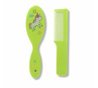 PARENCE.- Baby Brush & Comb Set - Unicorn Hair Care Set for Newborn & Kids - Soft Brush + Comb - Random Colour (Pink, Blue, Green, White)