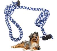 PARENCE - Braided Rope Dog Toy - 40cm - Heavy Duty for Pulling, Throwing and Chewing - 10cm Handle - Random Colours (Blue or Red)