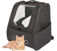 PARENCE. - Cargo Backpack for Cats and Small Dogs - Ventilated & Foldable with Transparent Window - Adjustable Straps, Removable Liner, Ventilated Nets - Up to 10kg