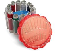 PARENCE. - Costurero con Hilos de Colores - Set of 12 Bobinas + Agujas | Kit de costura compacto y portátil | Hilo de Coser multiusos para reparaciones, bricolaje, principiantes y viajes