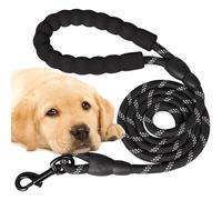 PARENCE. - Dog Lead 120 cm Black - Sturdy Rope with Padded Comfort Grip - Lead for Small, Medium and Large Dogs - Ideal for Walking, Training and Safety